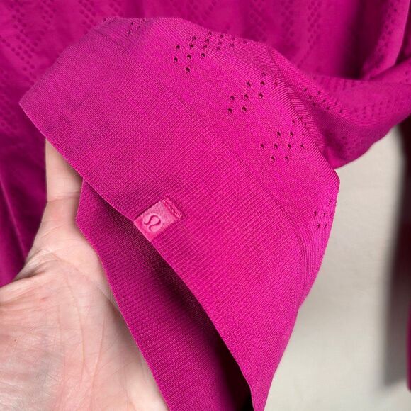 Lululemon Swiftly Breathe Long Sleeve *Fetching Lines sz 10 - Picture 4 of 8